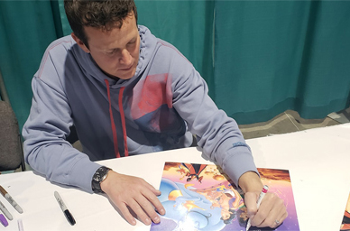 Scott Weinger & Linda Larkin Signing