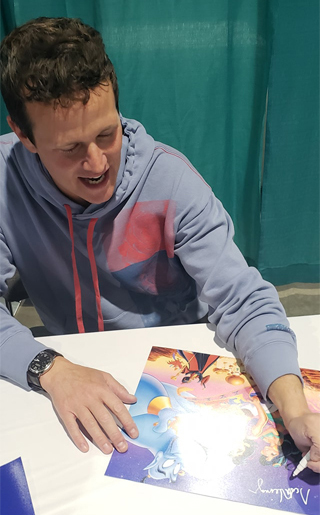 Scott Weinger & Linda Larkin Signing